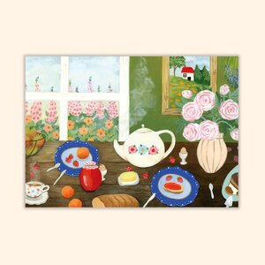 Asia Spettel A6 Postcard - July Breakfast