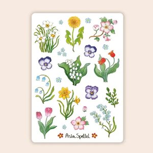 Asia Spettel Stickersheet - Spring Flowers