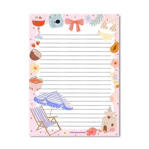 A5 Notepad Sunny Beach Days - Double Sided - by Only Happy Things