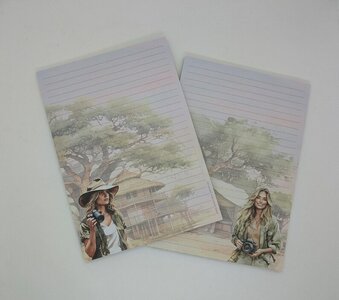 A5 Notepad Safari Girl - by StationeryParlor