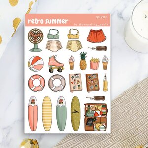 Retro Summer - Sticker Sheet by Penpaling Paula