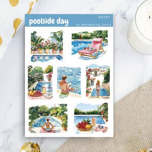 Pool Day - Sticker Sheet by Penpaling Paula