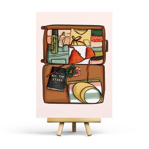 Suitcase Postcard by Penpaling Paula