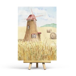Windmill Postcard by Penpaling Paula