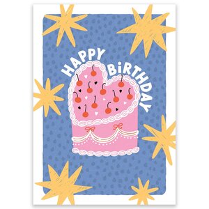 Postcard Happy Birthday - by LittleLeftyLou 