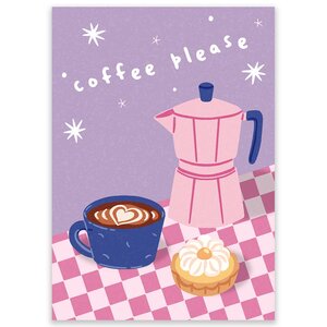 Postcard Coffee Please - by LittleLeftyLou 