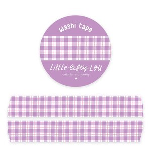 Lilac Gingham Washi Tape - Little Lefty Lou 