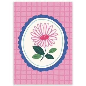 Postcard Sweet Pink Daisy - by LittleLeftyLou 