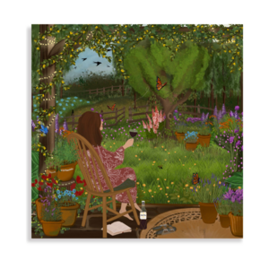 “The Garden” square card - Nicolet Boon