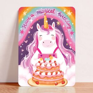Postcard Happy a Magical Birthday - Aniet Illustration