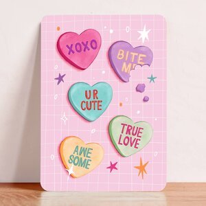 Postcard Valentine Candy - Aniet Illustration