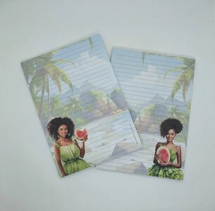 A5 Notepad Melon Girls - by StationeryParlor