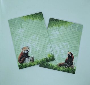 A5 Notepad Red Panda - by StationeryParlor