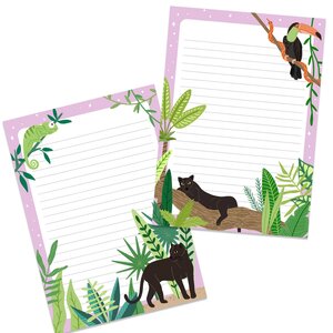 A5 Double Sided Notepad by muchable - Jungle Black Panther