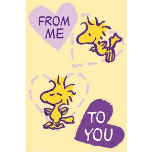 A6 Postcard Peanuts - Snoopy and Woodstock 