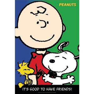 A6 Postcard Peanuts - Snoopy and Woodstock 