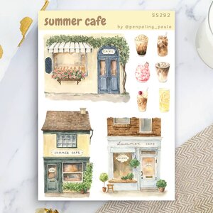 Summer Cafe - Sticker Sheet by Penpaling Paula