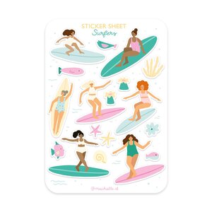 A6 Stickersheet by Muchable | Surfers