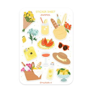 A6 Stickersheet by Muchable | Summer Picknick