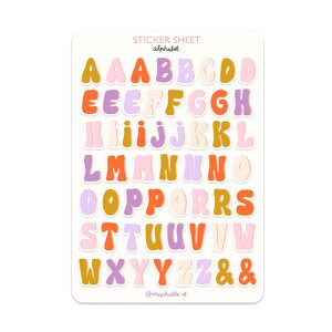 A5 Stickersheet by Muchable | Alphabet - letters/characters journaling