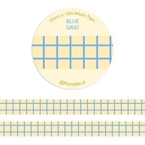 Blue Grid Washi Tape - Muchable