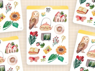 Wild Pencil Studio Planner sticker sheet - Late Summer
