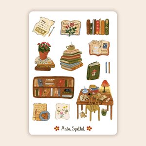 Asia Spettel Stickersheet - Bookish