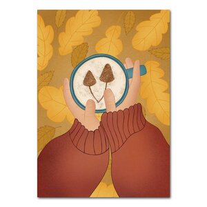 Studio Kvinna A6 Postcard - Autumn cappuccino