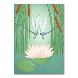 Studio Kvinna A6 Postcard - Dragonfly love