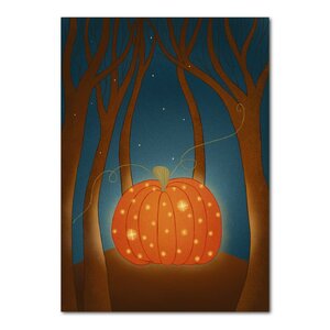 Studio Kvinna A6 Postcard - Pumpkin with lights