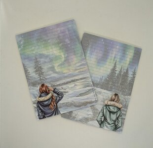 A5 Notepad Northern Lights - by StationeryParlor