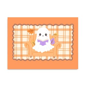 Postcard Only Happy Things | Ghost Reading Orange