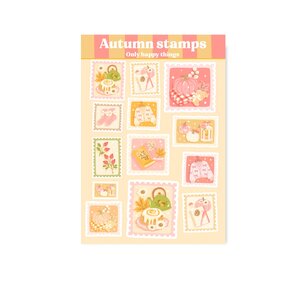 A6 Stickersheet Autumn Stamps - Only Happy Things