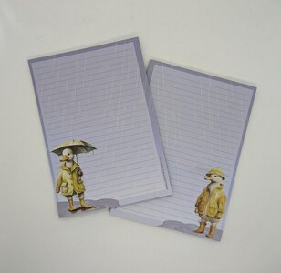 A5 Notepad Rain Duck - by StationeryParlor