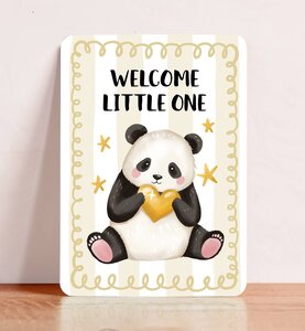 Postcard Welcome Little One Panda - Aniet Illustration