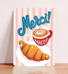 Postcard Merci Beaucoup - Aniet Illustration