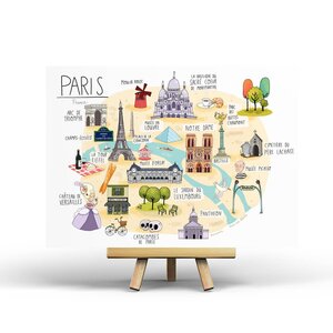 Paris Map - Postcard by Penpaling Paula