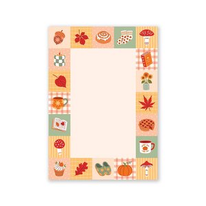 A6 Autumn Patchwork Notepad - Little Lefty Lou
