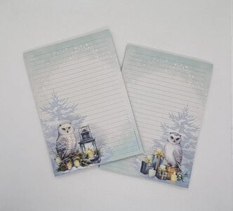 A5 Notepad Winter Owl - by StationeryParlor