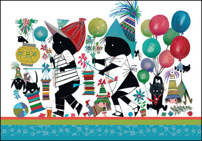 Fiep Westendorp Postcards | Jip en Janneke met lampionnen