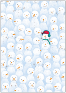 Postcard | A snowman doesn't get cold