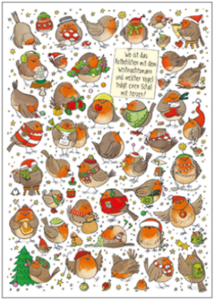 Search Postcard | Wo ist das Rotkehlchen mit dem Weihnachtsmann...?