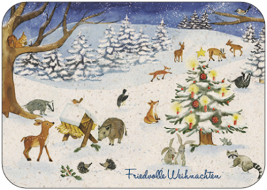 Postcard | Friedvolle Weihnachten (Forest Christmas)