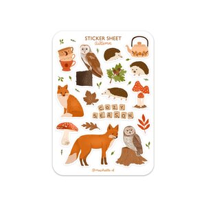 A6 Stickersheet by Muchable |  herfst/autumn - animals