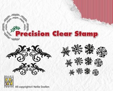 Nellie's Choice Clear Stamp | Flowerswirls - Snowflakes