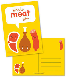 Postcard Renske Evers | Nice to meat you