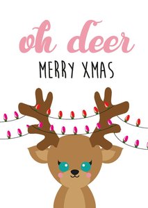 Studio Inktvis Postcard | Oh Deer Merry Xmas