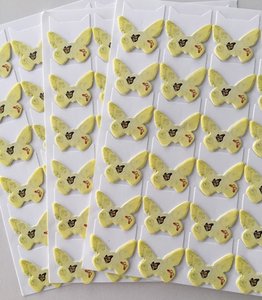Fotohoekjes Stickers Vlinder | Geel met Vlinders