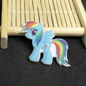 Flatbacks Planar Resin Charms | My Litle Pony Blue Rainbow Hair