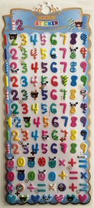 Puffy Epoxy Stickers | Numbers